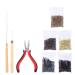 BestSwitch Hair Extension Kit - Plug Connector Tongs Hook Loop Tips & 500 Micro Rings - Premium Hair Extension Accessories (Black) - Buy Online on GoSupps.com