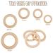 Rosewinec 20-Piece Baby Wooden Rings | Natural Wood Teether & DIY Craft Bracelet for Teething Relief (30/40/50/60/70mm) - Buy Online on GoSupps.com