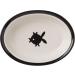 PetRageous 10070 Oval City Pets Stoneware Cat Bowl - 6.25 Wide, 1.5 Tall Saucer, 1-Cup Capacity, Dishwasher & Microwave Safe - Ideal for Cats - Black/Brown - Buy Online on GoSupps.com
