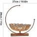 Fruit Basket Fruit Bowl Crystal Glass Fruit Bowl Modern Creative Handmade Fruit Basket Transparent Metal Base Kitchen Organizers and Storage - Buy Online on GoSupps.com