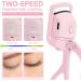 Heated Eyelash Curler Electric - 2 Modes, Quick Heating, Easy Curl, Long Lasting Natural Lashes - Save Makeup Time - Pink - Buy Online on GoSupps.com