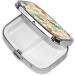 Portable Leaves & Flower Printed Square Pill Box | Travel Medicine Organizer for Easy Use - Buy Online on GoSupps.com