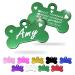 Ibera Gifts - personalized pendants for medium -sized to large dogs and cats in bone shape - engraving dog brand collar dog neck band Name personalized dog (green hearts) hearts green
