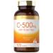Carlyle Vitamin C with Rose Hips 500mg | 500 Tablets | High Potency Formula | Vegetarian  Non-GMO and Gluten Free Supplement