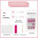 24Pcs French False Nails Short Square Pink White Glitter Designs - Acrylic Full Cover Fake Nails for Women - Nail Art Accessories - Buy Online on GoSupps.com