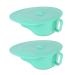 NEDLON 2pack Bedpan with Sealing Cover No Spill Or Splash Design Portable Potty Plastics Bed Pan for Bedridden Patients Elderly Females Green