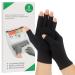 2-pair arthritis compression gloves to relieve rheumatoid osteoarthritis relieve muscle tension fingerless breathable & moisture-regulating women and men (black l) black l