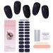 EBANKU Cured Gel Nail Strips Gel Nail Strips Long Lasting Waterproof Real Nail Polish Strips Wraps Stickers with Cuticle Stick Nail File Nail Wipes & Sealing(UV/LED Lamp Required) NJTZ-19