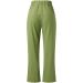 Gufesf Women's Cotton Linen Palazzo Pants, High Waisted Wide Leg Trousers with Pockets - Green Medium - Buy Online on GoSupps.com