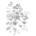 Mikinona Bridal Hair Comb Clip Bride Hair Accessories Rhinestone Hair Accessories Bridal Hair Side Comb Flower Hair Comb Wedding Bride Hair Comb The Flowers Rhinestones Iron Sheets