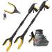 Jellas 2-Pack 32 Inch Grabber Reacher Tool with Magnetic Tip, Reacher Grabber with 360 Degrees Rotating Jaw, Grabber with Shoehorn for Elderly, Trash Picker Tool for Outdoor & Indoor Yelllow