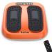 ROTAI Vibration Foot Massager Multi Relaxations and Pain Relief Rotating Acupressure Electric Foot Circulation Device with Remote Control Orange Black-orange