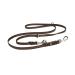 COPCOPET-fat leather line for dogs-3-way adjustable dog leash made of soft leather with carabiners & fittings made of chrome-braided leash 100% handmade in germany (2.40m x 15mm | brown) 2.40 m x 15 mm brown