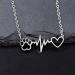 Unlou Heartbeat Dog Paw Pendant Necklace - Elegant Heart & Cat Footprint Jewelry for Women | Perfect Birthday Gifts - Buy Online on GoSupps.com
