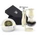 Razor plane set for men 6-in-1 shaving brush set with a shaving stand shaving set with razor razor plane stand shaving bowl shaving soap alum pencil-wet razing men shaving set gift