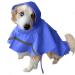Ocsoso dog coat rainy dog jacket with hood for small dogs adjustable rain coat dog waterproof rain jacket hundred raincoat for dog puppies/cats/kitten (blue) blue XS