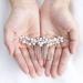 Jakawin Bride Pearl Wedding Hair Comb - Silver Rhinestone Headpiece for Women/Girls | HC043 - Buy Online on GoSupps.com