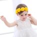 Fmeida Baby Girls Flower Headband | Stretchy Soft Infant Hair Accessory | Floral Birthday Headband for 4-24 Months - Yellow - Buy Online on GoSupps.com