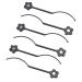 False Eyelashes Display Stick Magnetic Lash Extension Sample Stick Grafting Eye Lashes Iron Plastic 6pcs (Black)