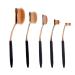 Yoseng Oval Foundation Brush Set - 5 Pcs Toothbrush Makeup Brushes for Flawless Liquid & Cream Application with Case - Buy Online on GoSupps.com