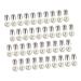 Anneome Decorative Rivets 150 Sets Pearl Claw Nails White Button Down Pearls Round Rivets Pearl Rivets Studs Clothing Mold 0.5X0.5X0.5CM White