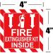 First Aid Kit and Fire Extinguisher Inside Stickers 4 Inch - Set of 8 UV Resistant Safety Decals for Trucks and Equipment - Buy Online on GoSupps.com
