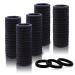 100 Pack Seamless Cotton Elastic Hair Ties for Women Ponytail Holders Stretch Hair Accessories No Crease No Damage for Thick Hair (Black)