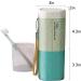 Rmannke Portable Toothbrush Travel Case with Cup - Green | Ideal for Travel, Camping, School, Business & Daily Use - Buy Online on GoSupps.com