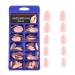 Sethexy matt false nails matted stilett medium full cover nail sharply long 100st acrylic fake nail tips for women and girls (light-pink)