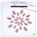 24 Pink Matte Coffin Artificial Nails Set - Full Cover Press On Nails for Women & Girls - Buy Online on GoSupps.com