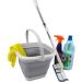 SAMMART Collapsible Plastic Bucket - 8.5L Square Foldable Tub for Fishing and Outdoor Use - Portable and Space-Saving Water Pail in Gray - Buy Online on GoSupps.com