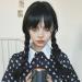 BECUS Long Braid Wigs for Women Long Black Braided Wig with Fringe Cosplay Costume Party Wigs for Family A- Wednesday Black