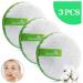 DaskFire Reusable Makeup Remover Pads, Facial Make Up Removal Wipes, Washable Face Cleaning Cloths, Soft Makeup Remover Rounds, Hypoallergenic for Mascara, Eye Shadow, Lipstick, Foundation -3 pcs, 4.5" Dia