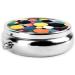 Buy Abstract Circles Round Pill Box - 3 Compartment Portable Organizer for Travel - International Shipping Available - Buy Online on GoSupps.com