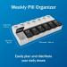 Amazon Basic Care 7-Day AM/PM Pill Organizer Large Compartments, 2 Times a Day, Black/Clear Lids - Buy Online on GoSupps.com