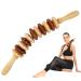 Massage roller wood 41cm fascia roll wood with handle anti -cellulite massage roller made of wood back massage device Roller fascia stick wood flexible for muscle relaxation in neck legs back body