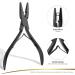 GlamorDove Hair Extension Pliers Kit Microlink Pliers for Extensions Oxford Cloth Bag Hair Extension Beading Tool Hair Loop Tool Micro Beads Opener Pliers Black - Buy Online on GoSupps.com