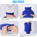 Vicloon 2L Hot Water Bottle with Knitted Cover - Hot & Cold Compress for Pain Relief - Hand & Feet Warmer - Safe & Durable - Dark Blue - Buy Online on GoSupps.com