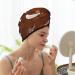 Cute Sloths Microfiber Hair Towel | Super Absorbent Coral Velvet Wrap for Long Curly Hair | Quick Dry Hair Cap for Women - Buy Online on GoSupps.com