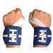 Weightlifting House Wrist Wraps, Straps for Weightlifting Men and Women - Professional 18" Gym Wrist Support with Thumb Loop Strength for Olympic Weight Lifting Blue and White