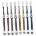Ultechnovo 8st nano toothbrush tooth hygiene oral hygiene adult campimg toothbrush for infant training maternity toothbrush adult bristles silicone brush replacement head baby pebbles