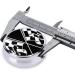 Black & White Checkered Flag Mini Round Pill Box | 3 Compartment Pill Organizer | Travel-Friendly Medicine Case for Home & Office - Buy Online on GoSupps.com