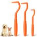 Greoer 3 Pieces of Tick Remover Tools for Dogs Painlessly Tick Removal Tool Multifunctional Tick Remover Kit for Dog Cats Rabbits Ideal Tick Hooks for Pet Shop Home Use Orange
