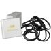 Hair -like hair tie wide with rubber liability (12 pieces | black | 4.5cm) for more support including box for storage (box color: white)
