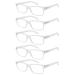 Eyekepper 5 pieces Classic Spring Hinge Reading Glasses Sun Reading Glasses Transparent 5 pieces Clear Lens 1.5 diopters