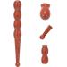 Ergonomic Wooden Massage Tab for Foot Reflexology - Mahogany Wave Design for Back & Neck Relief - Buy Online on GoSupps.com