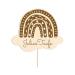 Alsino personal cake topper for all occasions - wedding birthday baptism birth communion confirmation - made of sustainable wood (LA -164) Rainbears for baptism with names