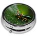 Rainbows Insects Round Pill Box - 3 Compartment Portable Organizer for Purse & Pocket - Ideal Travel Pill Holder - Buy Online on GoSupps.com