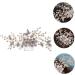 Beatifufu Flower Comb Wedding Hair Comb Rhinestone Headdress Hair Topper Bridal Headpiece Rhinestone Hair Comb Pearl Hair Comb Zinc Alloy Headdress Bride European and American Decorate Abs - Buy Online on GoSupps.com