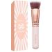 Flat Top Kabuki Foundation Brush - Premium Makeup Face Brush For Liquid, Cream, Powder - Blending, Buffing, Stippling Brush - Pro Quality Synthetic Dense Bristles Rose